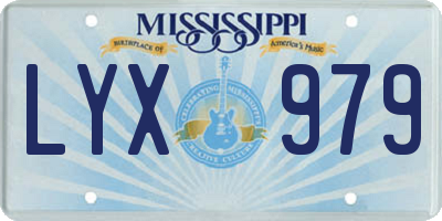 MS license plate LYX979
