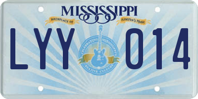 MS license plate LYY014