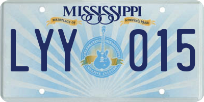 MS license plate LYY015