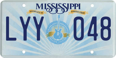 MS license plate LYY048
