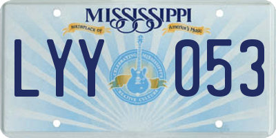MS license plate LYY053