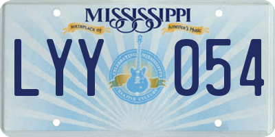 MS license plate LYY054