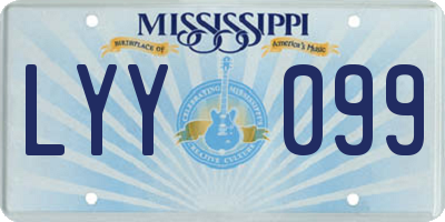 MS license plate LYY099