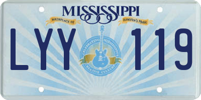 MS license plate LYY119