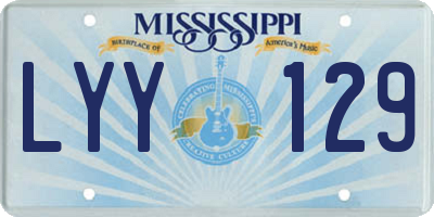 MS license plate LYY129