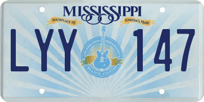 MS license plate LYY147