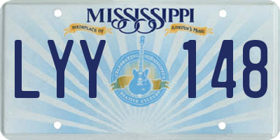 MS license plate LYY148