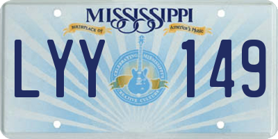 MS license plate LYY149