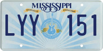 MS license plate LYY151