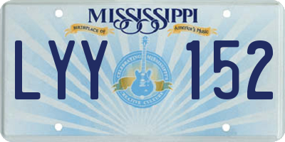 MS license plate LYY152