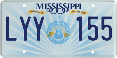 MS license plate LYY155