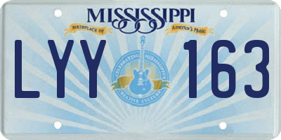 MS license plate LYY163