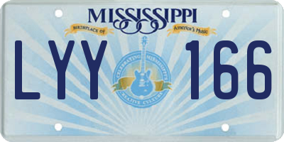 MS license plate LYY166