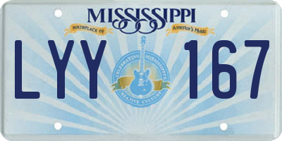 MS license plate LYY167