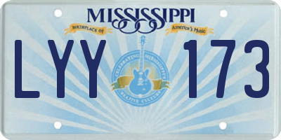 MS license plate LYY173