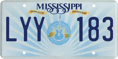 MS license plate LYY183