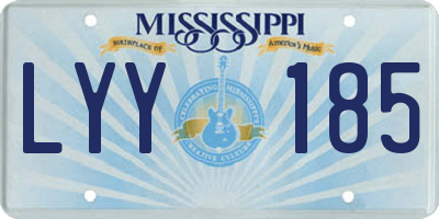 MS license plate LYY185