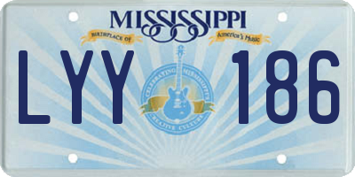 MS license plate LYY186