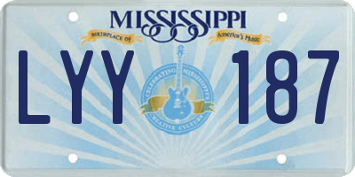 MS license plate LYY187