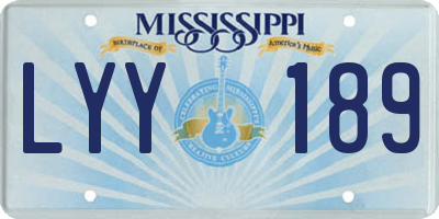 MS license plate LYY189