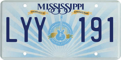 MS license plate LYY191
