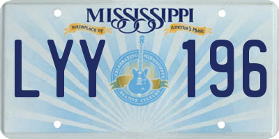 MS license plate LYY196