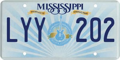 MS license plate LYY202
