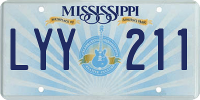 MS license plate LYY211