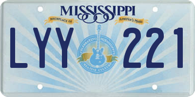 MS license plate LYY221