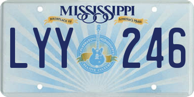 MS license plate LYY246