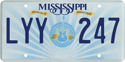 MS license plate LYY247
