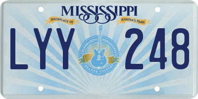 MS license plate LYY248