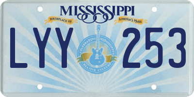 MS license plate LYY253
