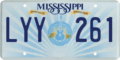 MS license plate LYY261