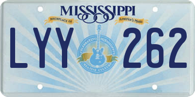 MS license plate LYY262