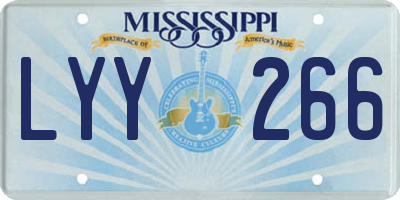 MS license plate LYY266