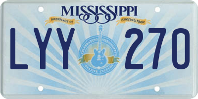 MS license plate LYY270