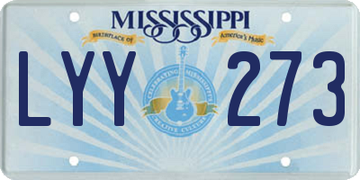 MS license plate LYY273