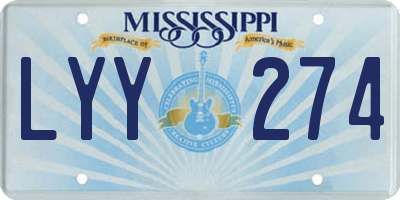 MS license plate LYY274
