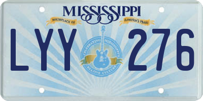 MS license plate LYY276