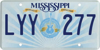 MS license plate LYY277