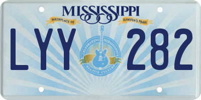 MS license plate LYY282