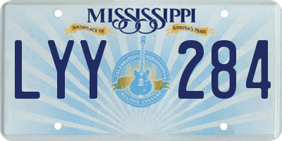 MS license plate LYY284