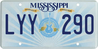 MS license plate LYY290