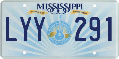 MS license plate LYY291
