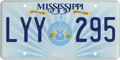 MS license plate LYY295