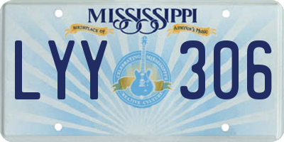MS license plate LYY306