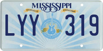 MS license plate LYY319