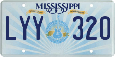 MS license plate LYY320
