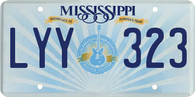MS license plate LYY323